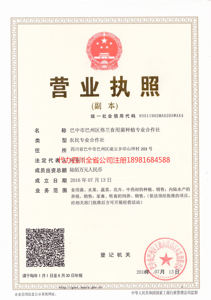 鄂州鄂州伟兰食用菌种植专业合作社